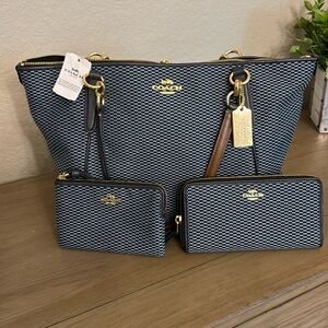 Coach tote bag, wallet, and wristlet